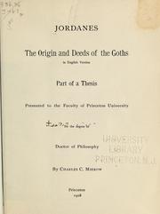 Cover of: The origin and deeds of the Goths by Jordanes