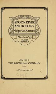 Cover of: Spoon River anthology by Edgar Lee Masters