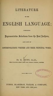 Cover of: Literature of the English language | Hunt, Ephraim,