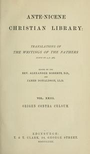 Cover of: The writings of Origen by Origen comm