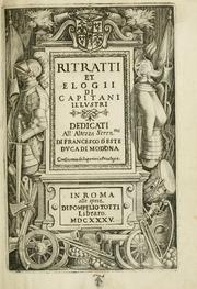 Cover of: Ritratti et elogii di capitani illustri