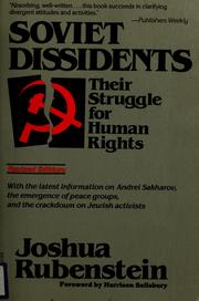 Cover of: Soviet dissidents by Joshua Rubenstein