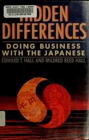 Cover of: Hidden differences | Edward Twitchell Hall
