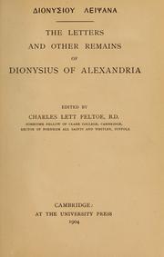 Dionysiou leipsana by Dionysius of Alexandria, Saint