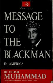 Cover of: Message to the Blackman in America