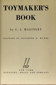 Cover of: Toymaker's book. by C. J. Maginley