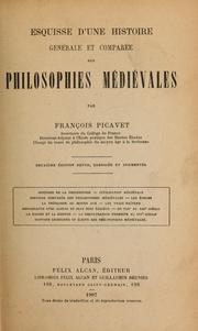 Cover of: Esquisse d'une histoire générale et comparée des philosophies médiévales