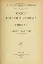 Cover of: Storia dell'Accademia platonica di Firenze