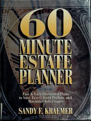 Cover of: 60 minute estate planner by Sandy F. Kraemer