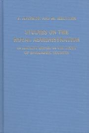 Cover of: Studies on the Royal Administration in Ancient Israel in the Light of Epigraphic Sources