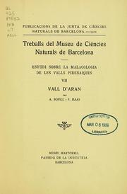 Cover of: Estudi sobre la malacologia de les valls pirenaiques