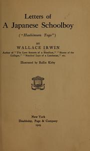 Cover of: Letters of a Japanese schoolboy ("Hashimura Togo") by Wallace Irwin