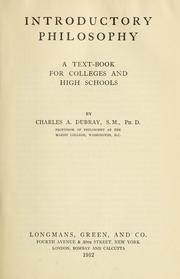 Cover of: Introductory philosophy: a text-book for colleges and high schools