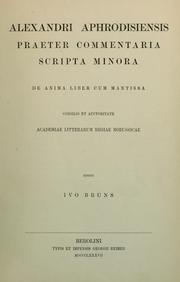Cover of: De anima liber cum Mantissa...