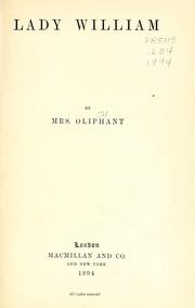 Cover of: Lady William by Margaret Oliphant
