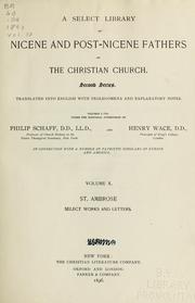 Cover of: A Select library of Nicene and post-Nicene fathers of the Christian church . by Philip Schaff
