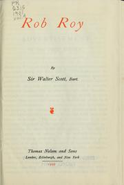 Cover of: Rob Roy by Sir Walter Scott