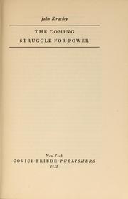 Cover of: The coming struggle for power.