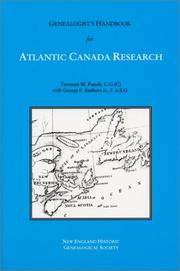 Cover of: Genealogist's handbook for Atlantic Canada research