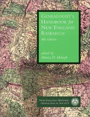 Cover of: Genealogist's handbook for New England research by [edited] by Marcia D. Melnyk.