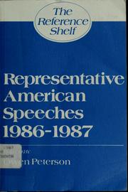Cover of: Representative American speeches 1986-1987 by Albert Craig Baird