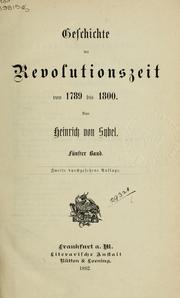 Cover of: Geschichte der Revolutionszeit: von 1789 bis 1800