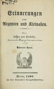 Erinnerungen aus Aegypten und Kleinasien by Anton von Prokesch von Osten