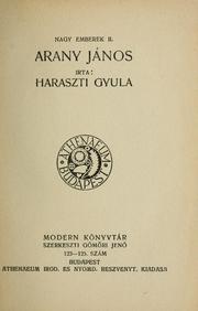 Cover of: Arany János