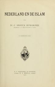 Cover of: Nederland en de Islam by C. Snouck Hurgronje