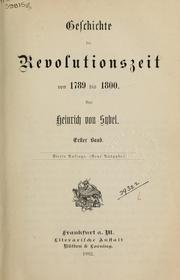 Cover of: Geschichte der Revolutionszeit: von 1789 bis 1800