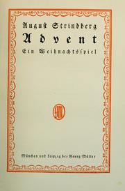 Cover of: Advent by August Strindberg