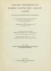 Cover of: Nouum Testamentum Domini nostri Jesu Christi latine by Henry Julian White