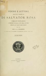 Cover of: Poesie e lettere edite e inedite by Salvatore Rosa