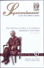 Cover of: Tulio Febres Cordero y la tradición humanística venezolana