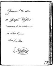 Journal de 1840 [-1841] à Joseph Vessot by Joseph Vessot