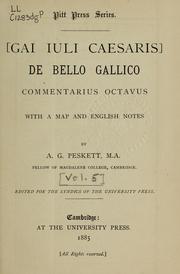 Cover of: De bello Gallico, commentariorum I-VIII