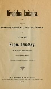 Cover of: Kupec benátsky by 