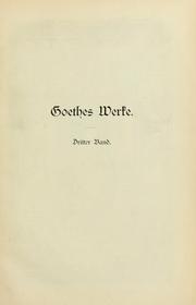 Cover of: Goethes werke by Johann Wolfgang von Goethe