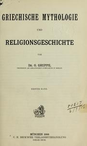 Cover of: Griechische Mythologie und Religionsgeschichte