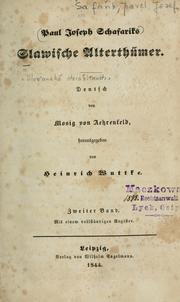 Cover of: Slawische Alterthümer by Pavel Jozef Šafárik