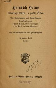 Cover of: Sämtliche Werke: mit Einleitungen und Anmerkungen
