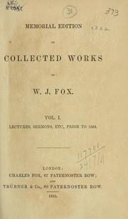 Cover of: Memorial edition of collected works