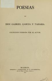 Cover of: Poesias by Gabriel García Tassara