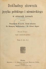 Cover of: Vollständiges handwörterbuch der deutschen und polnischen sprache in vier bänden by Franciszek Konarski