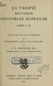 Cover of: Breviarium historiae Romanae by Eutropius