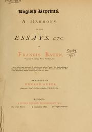 Cover of: A harmony of the essays, etc