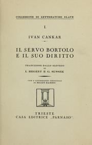 Cover of: Il servo Bortolo e il suo diritto by Cankar, Ivan