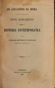 Cover of: Os assassinos da Beira by Joaquim Martins de Carvalho