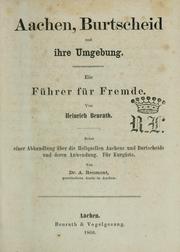 Cover of: Aachen, Burtscheid und ihre Umgebung by Heinrich Benrath