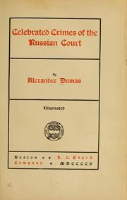 Celebrated crimes of the Russian court